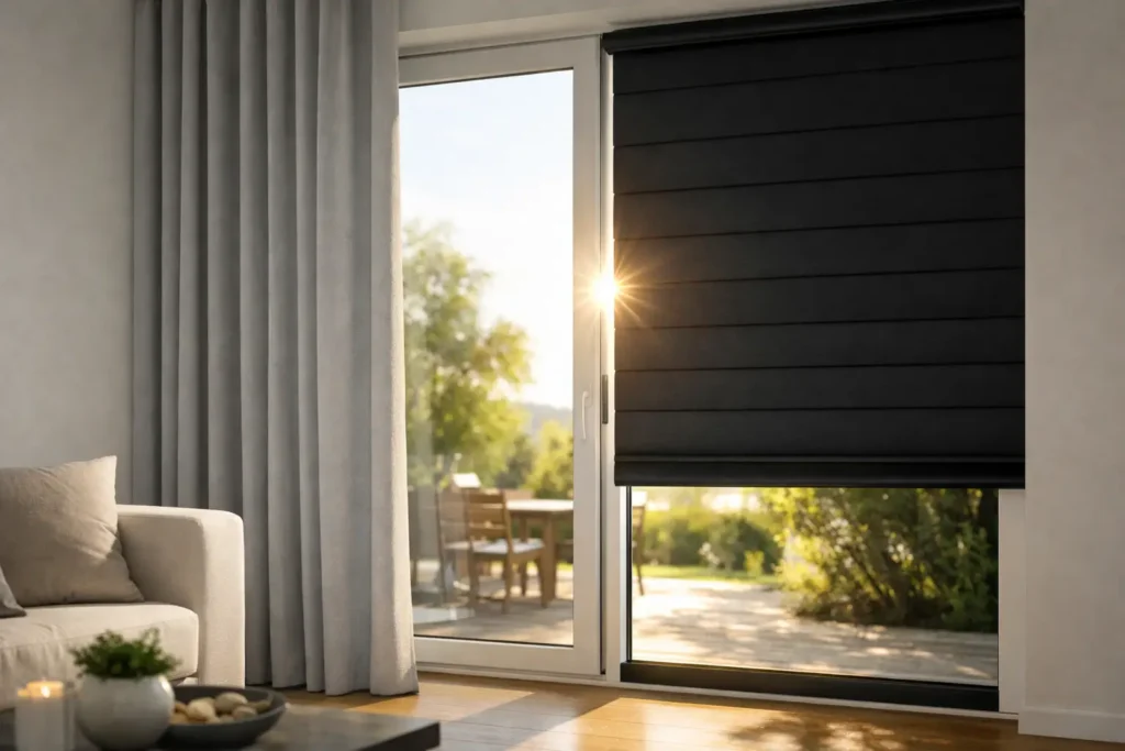 Bloquer le soleil sur porte-fenêtre efficacement