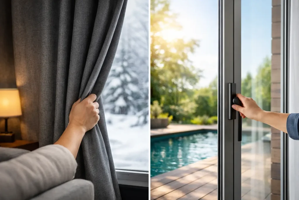 Rideau thermique ou protection vitrée : quel choix ?
